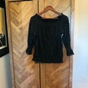 Deletta Black Long Sleeve Knit Design